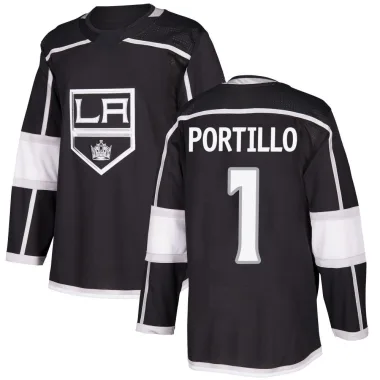 Authentic Erik Portillo Black Los Angeles Kings Home Jersey - Men's