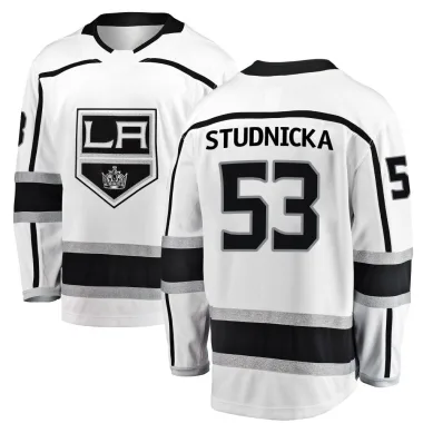 Breakaway Jack Studnicka White Los Angeles Kings Away Jersey - Youth
